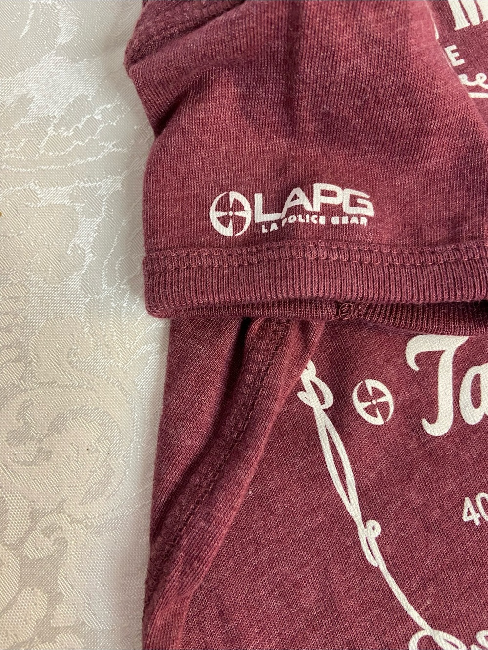 Rabbit Skins Maroon Toddler One-Piece Bodysuit with White Graphic - Picture 3 of 6